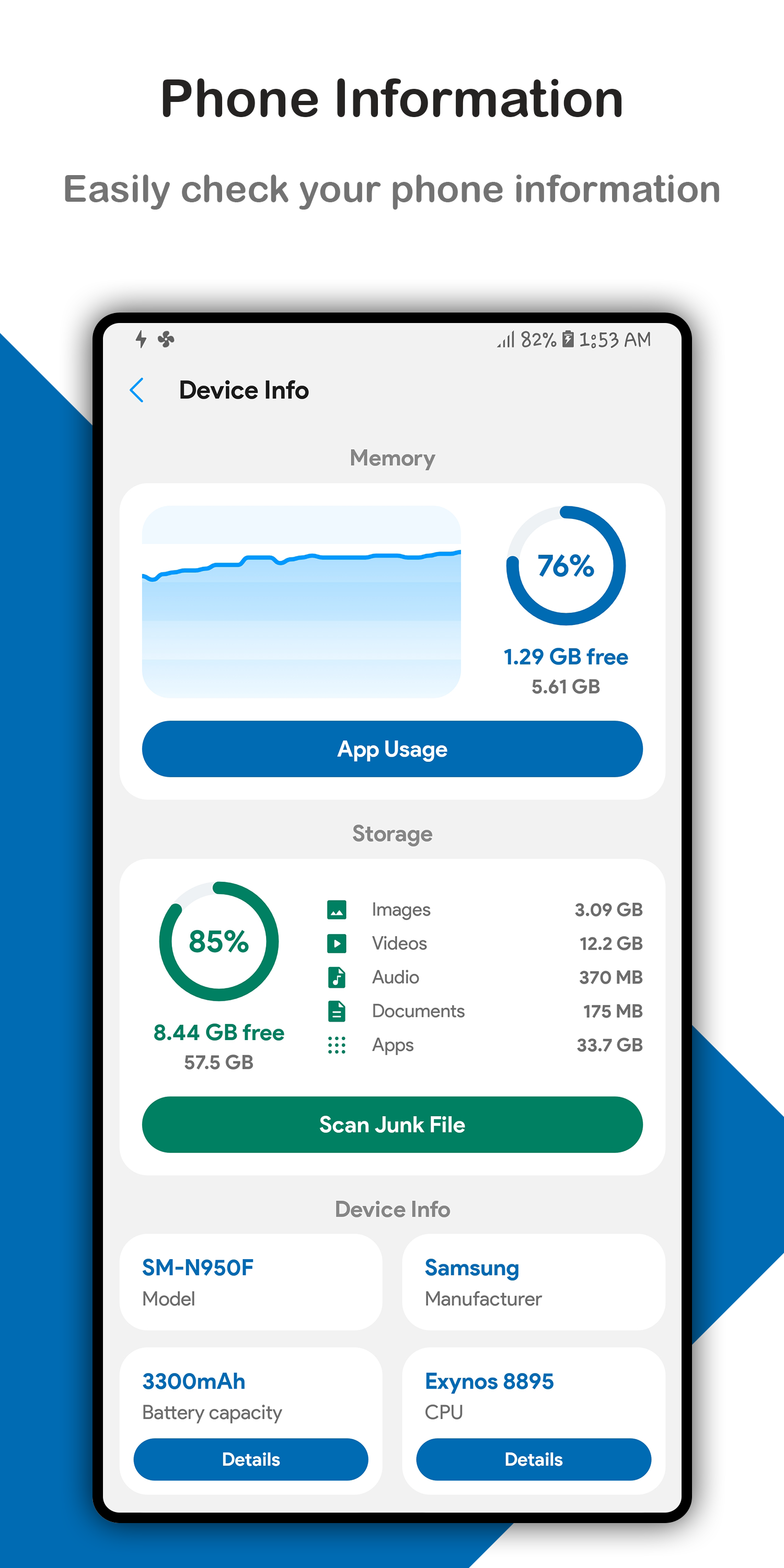 اسکرین شات 6 برنامه CPU Master - Battery, Cleaner