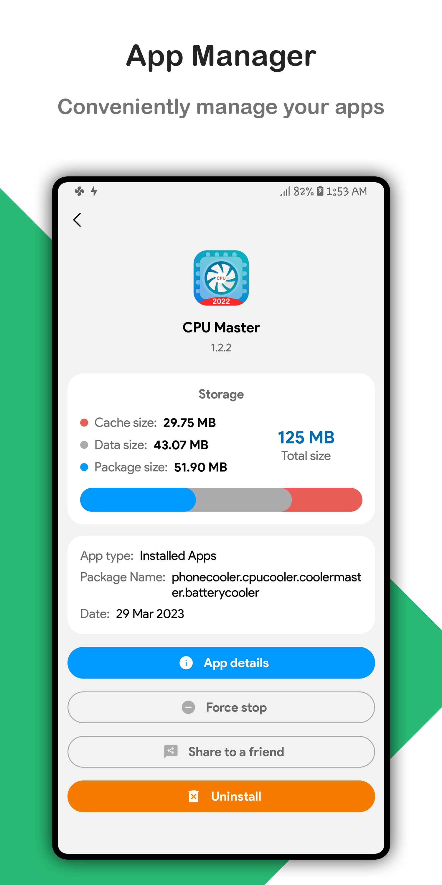 اسکرین شات 4 برنامه CPU Master - Battery, Cleaner