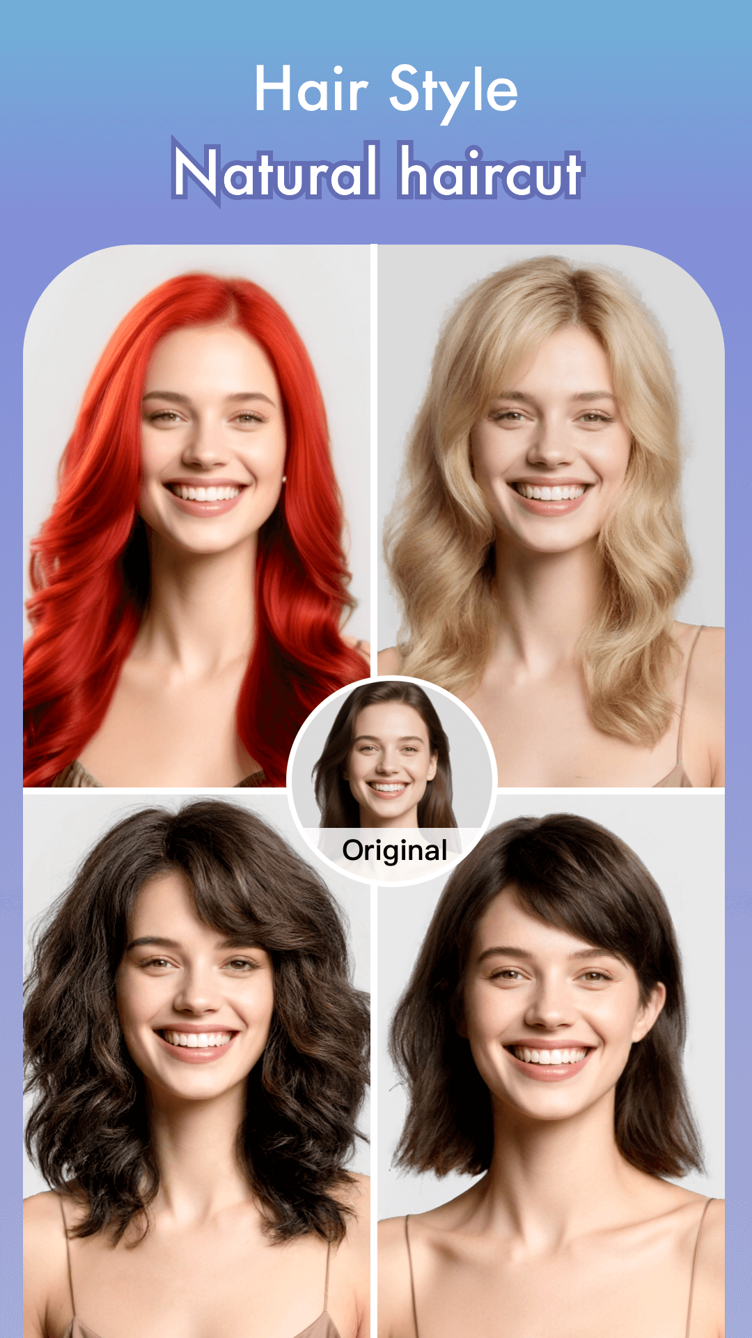 اسکرین شات 5 برنامه Makeup Camera Hair Face Editor