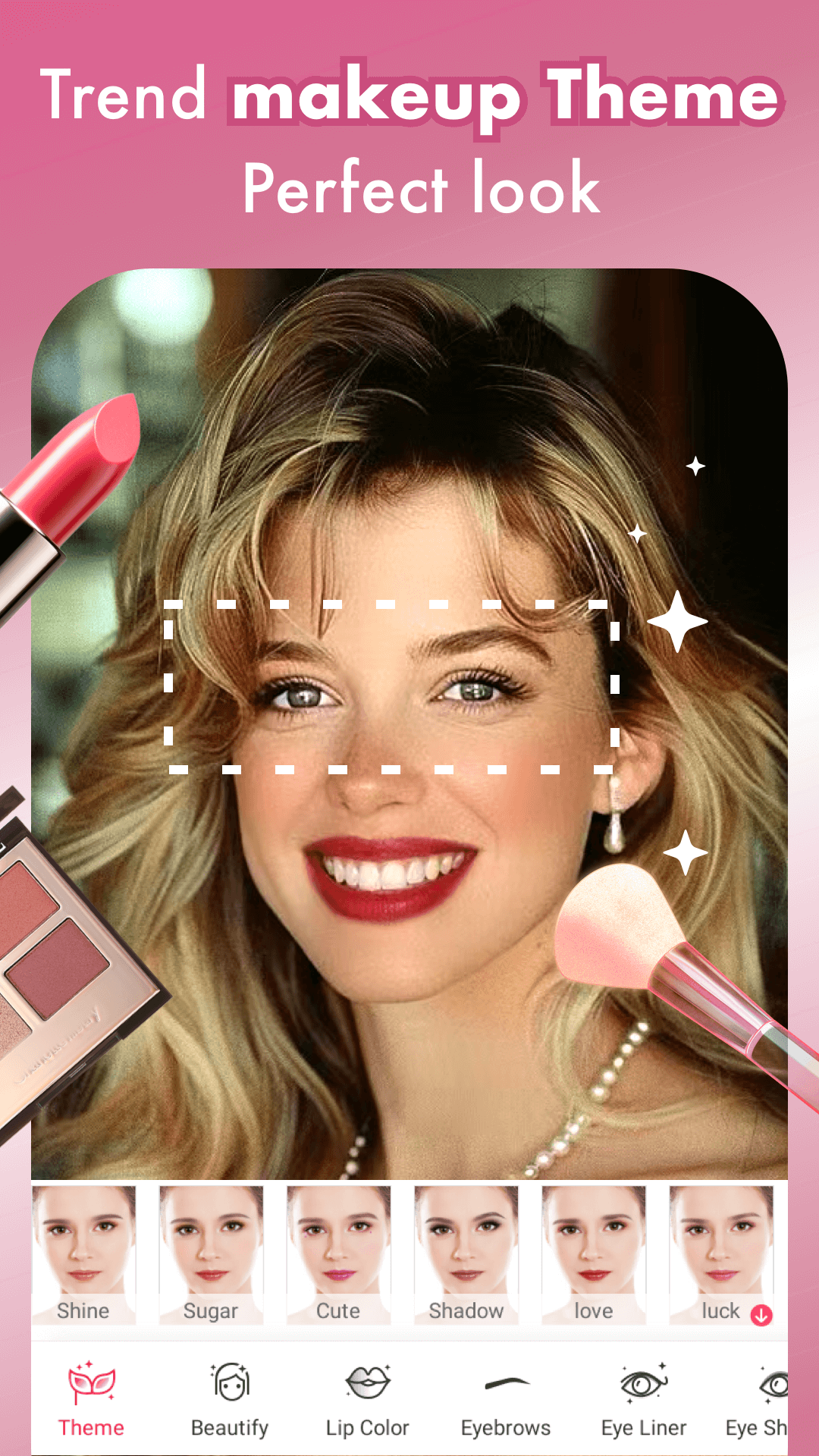 اسکرین شات 1 برنامه Makeup Camera Hair Face Editor