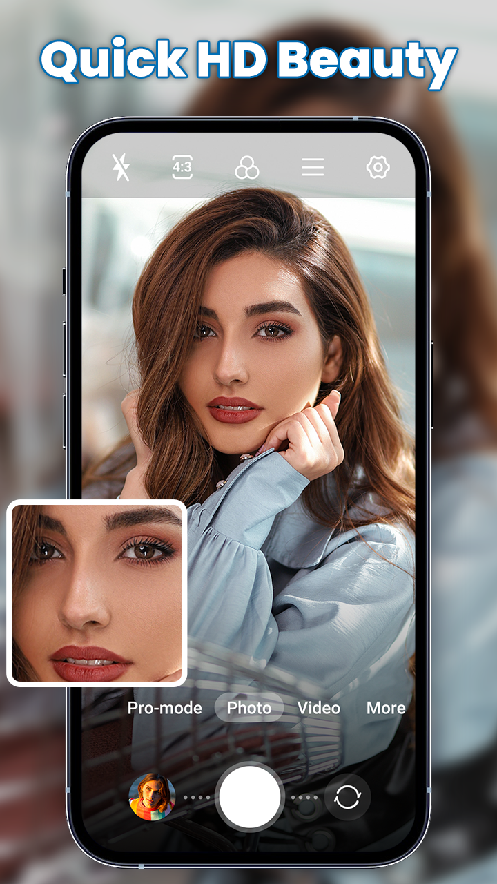 اسکرین شات 2 برنامه Camera for Android - Fast Snap