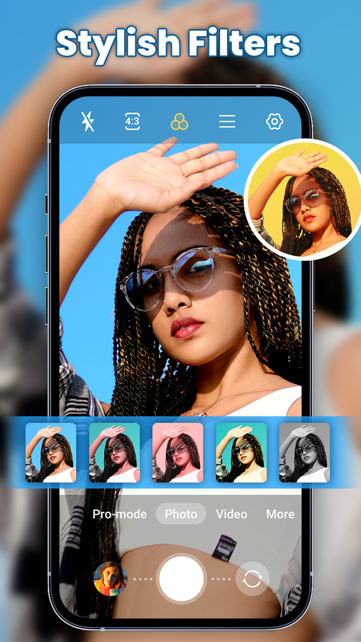 اسکرین شات 4 برنامه Camera for Android - Fast Snap