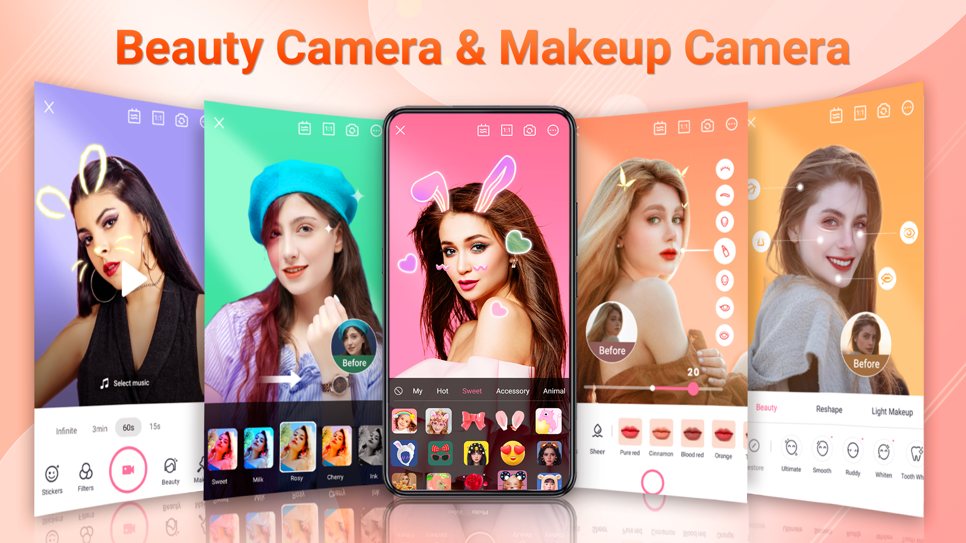 اسکرین شات 1 برنامه Beauty Camera - Sweet Camera