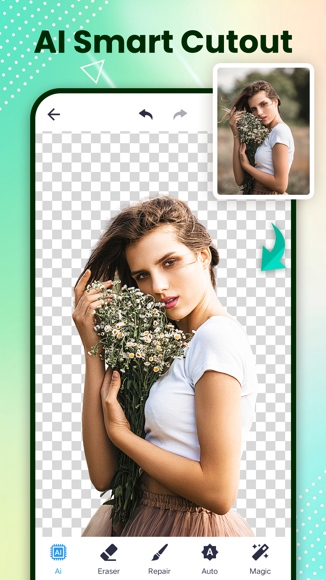 اسکرین شات 2 برنامه Background Eraser - BG Remover