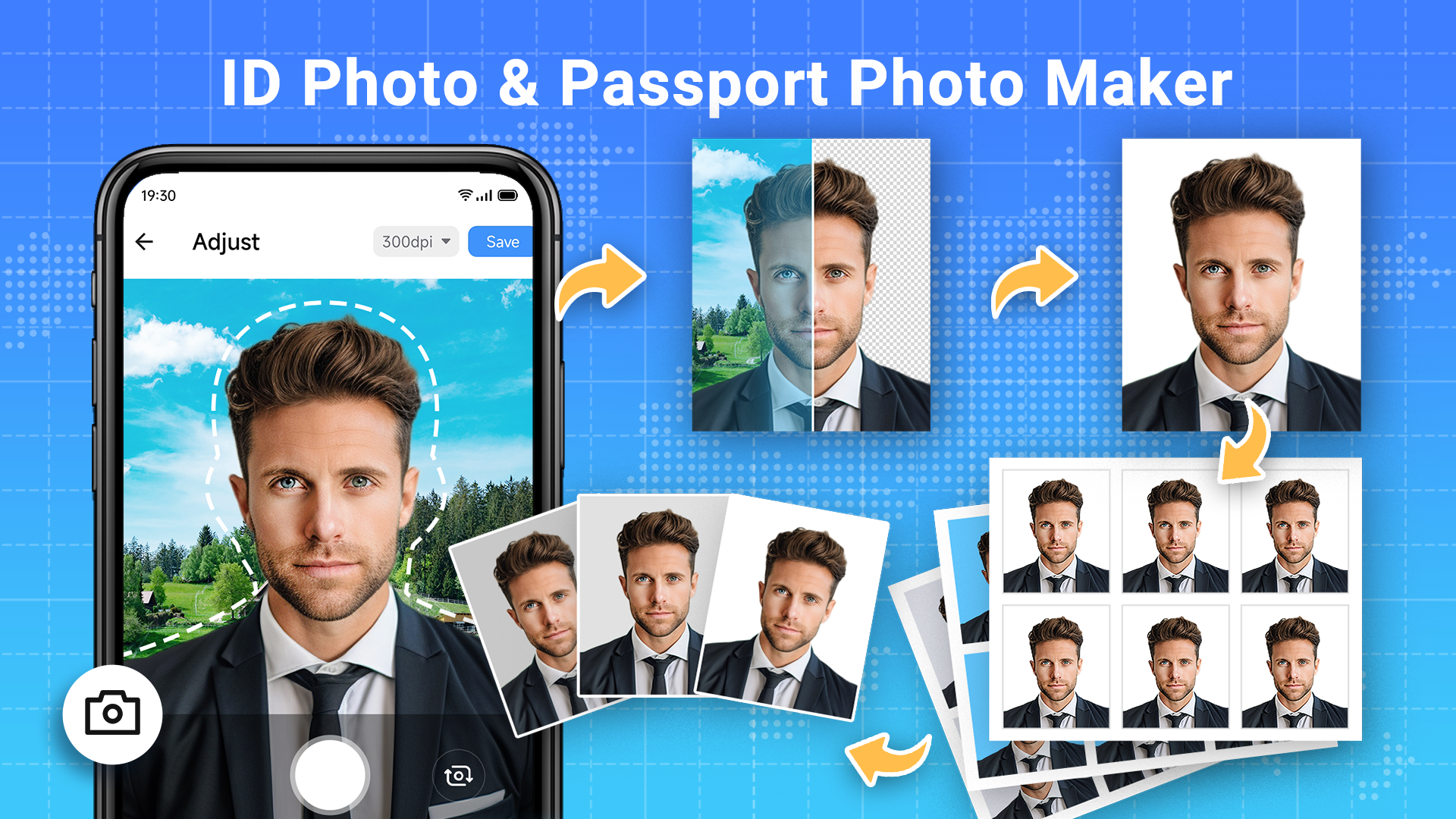 اسکرین شات 1 برنامه ID Photo: Passport Photo Maker