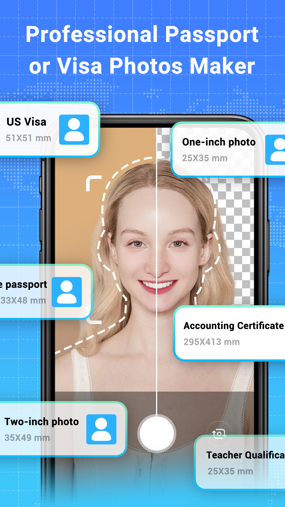 اسکرین شات 2 برنامه ID Photo: Passport Photo Maker