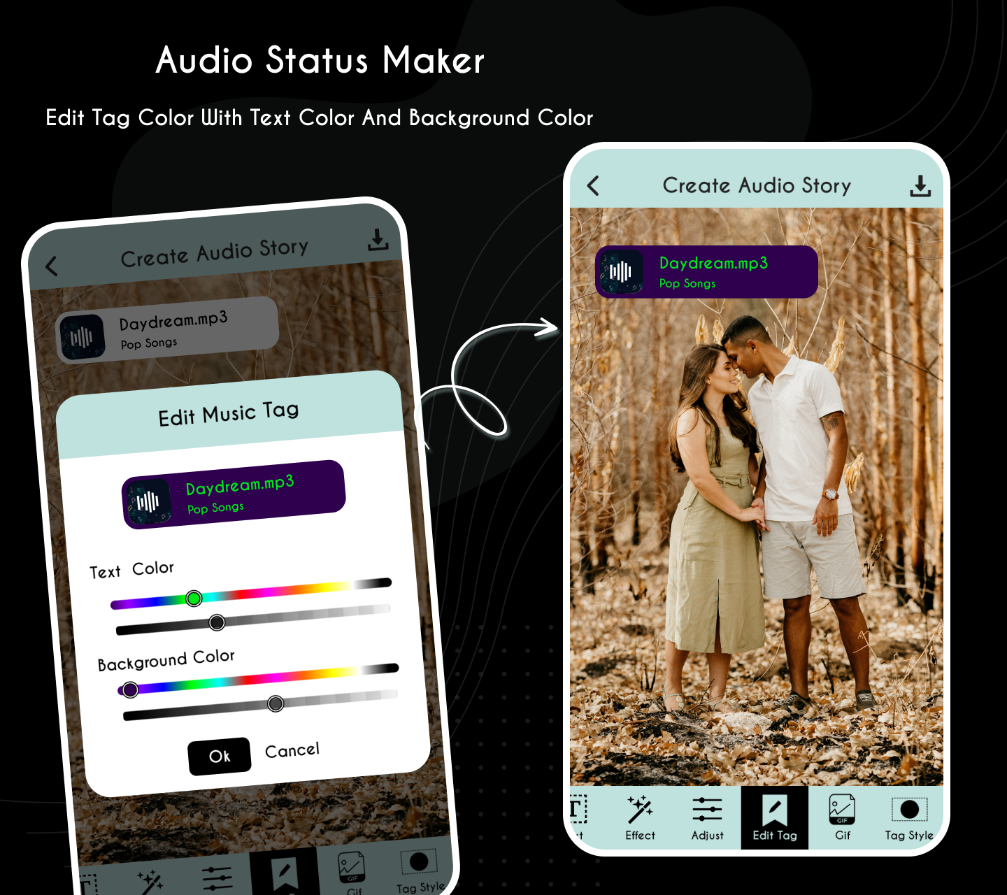 اسکرین شات 3 برنامه Audio Status Maker With Photo