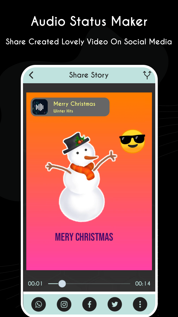 اسکرین شات 8 برنامه Audio Status Maker With Photo