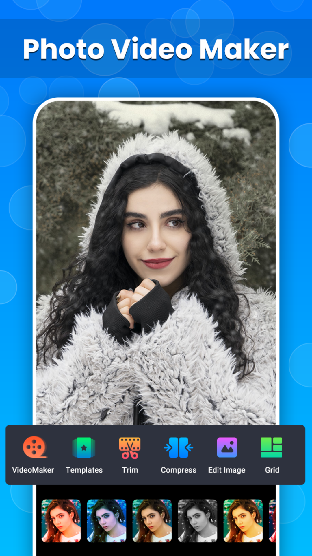 اسکرین شات 2 برنامه Video Maker With Photo & Music