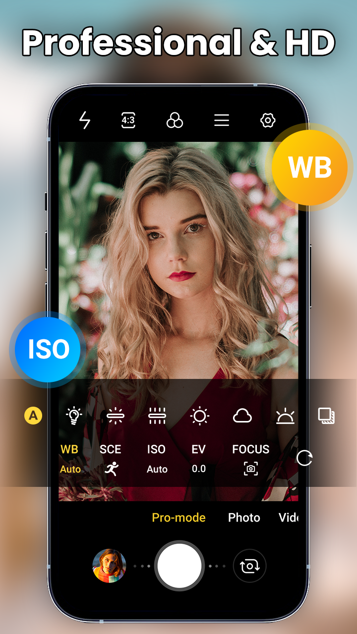 اسکرین شات 3 برنامه Camera for Android: Pro Camera