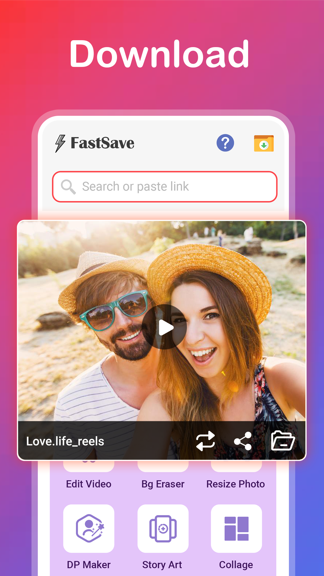 اسکرین شات 1 برنامه Video Downloader for Instagram