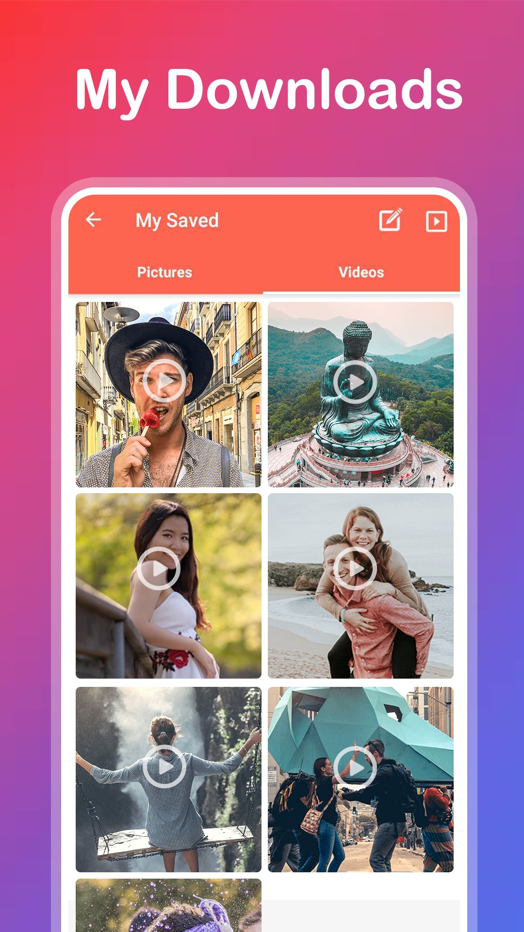 اسکرین شات 4 برنامه Video Downloader for Instagram