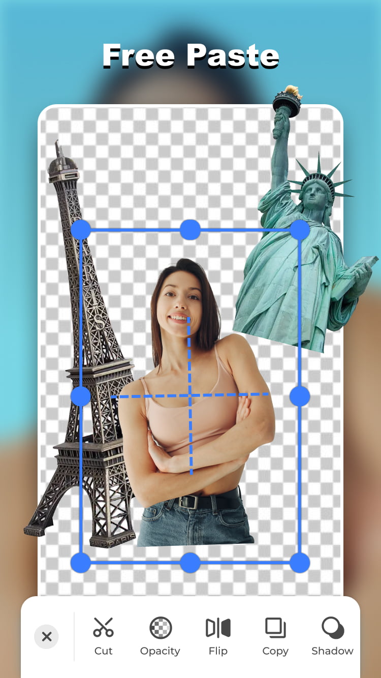 اسکرین شات 3 برنامه Cut and Paste Photo Editor