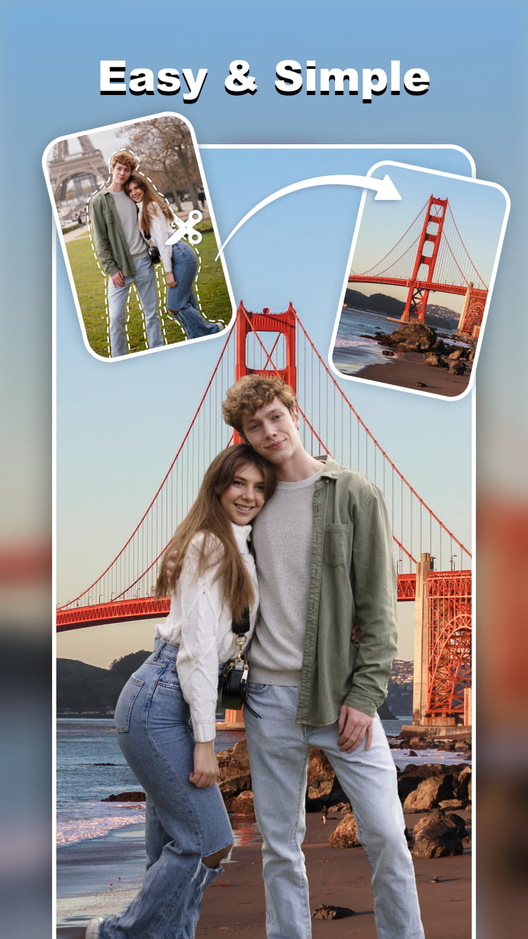 اسکرین شات 1 برنامه Cut and Paste Photo Editor