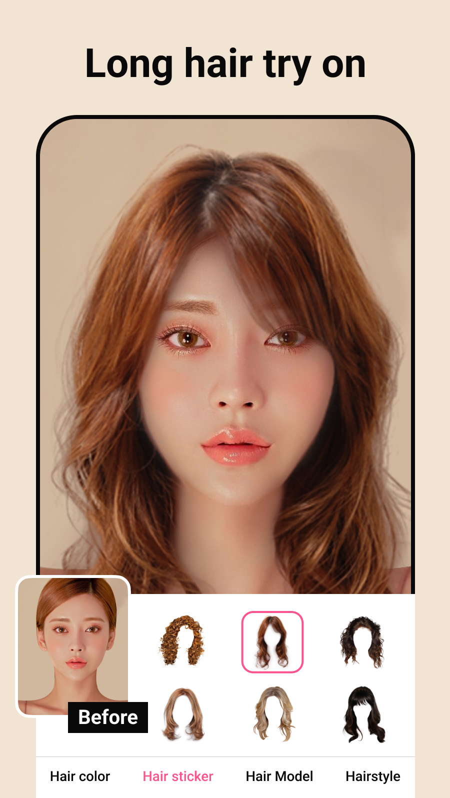 اسکرین شات 3 برنامه Hair Color Changer