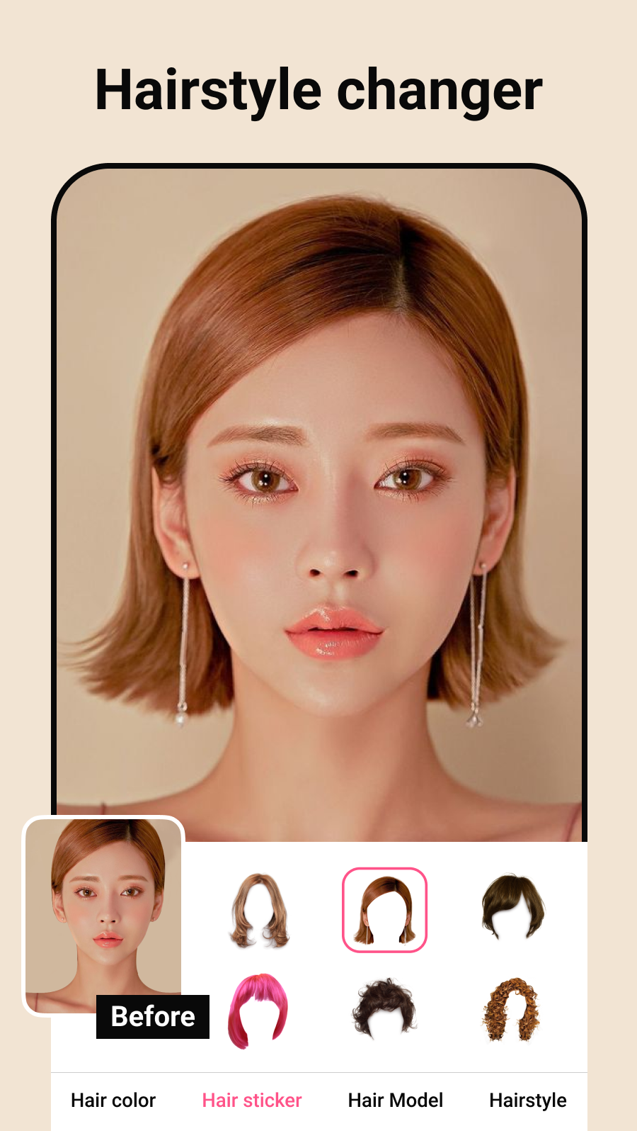 اسکرین شات 2 برنامه Hair Color Changer