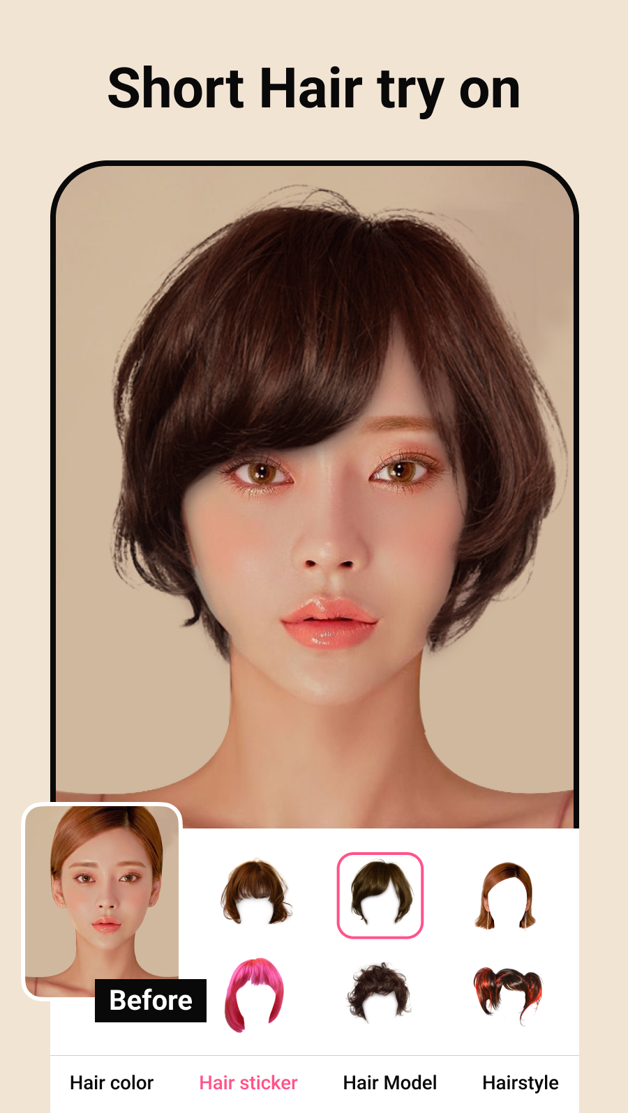 اسکرین شات 4 برنامه Hair Color Changer