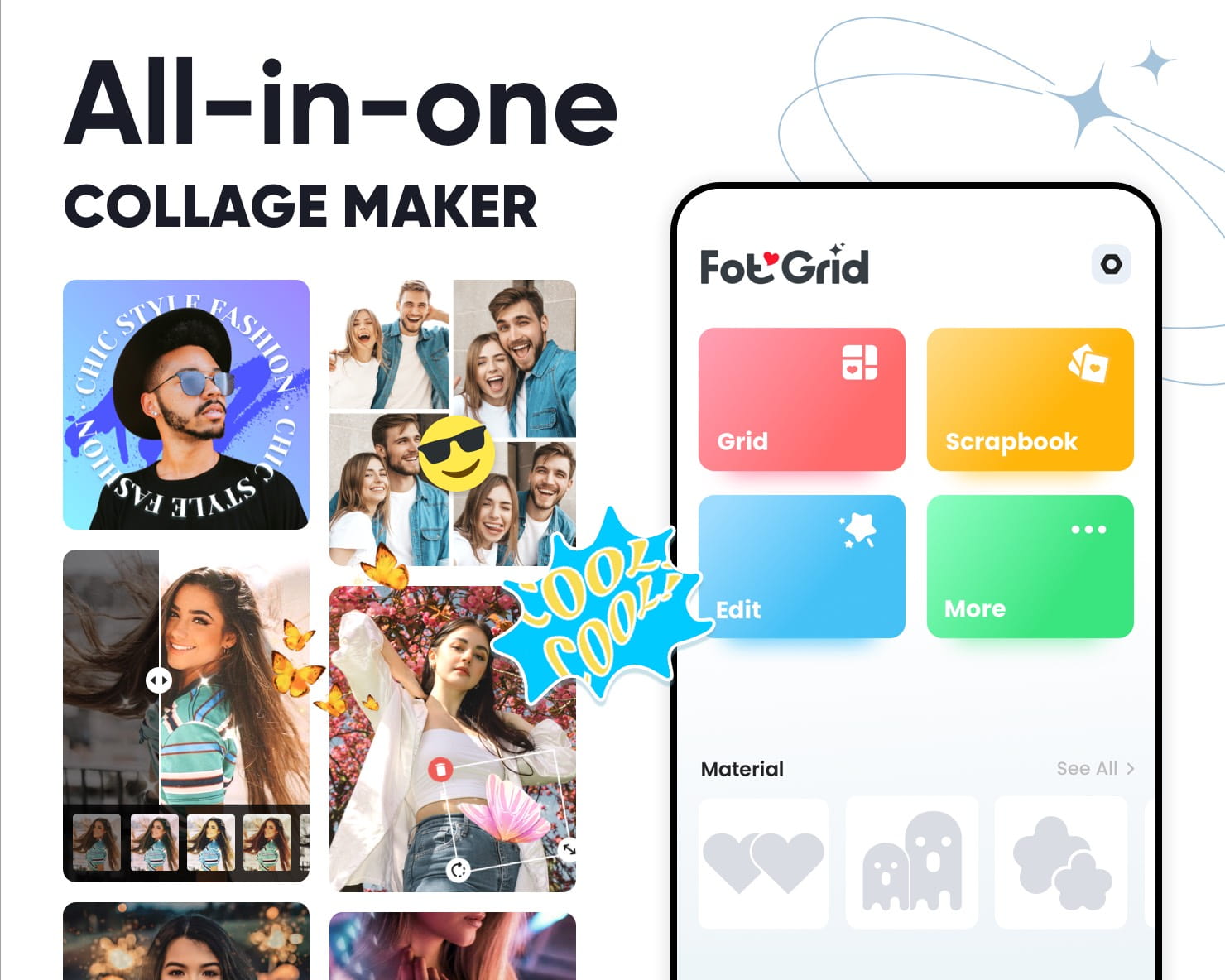 اسکرین شات 1 برنامه Photo Collage & Grid