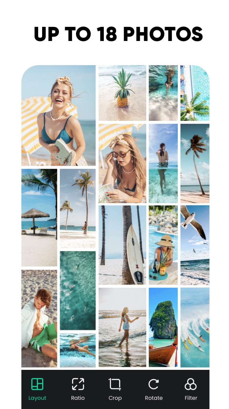 اسکرین شات 5 برنامه Photo Collage & Grid