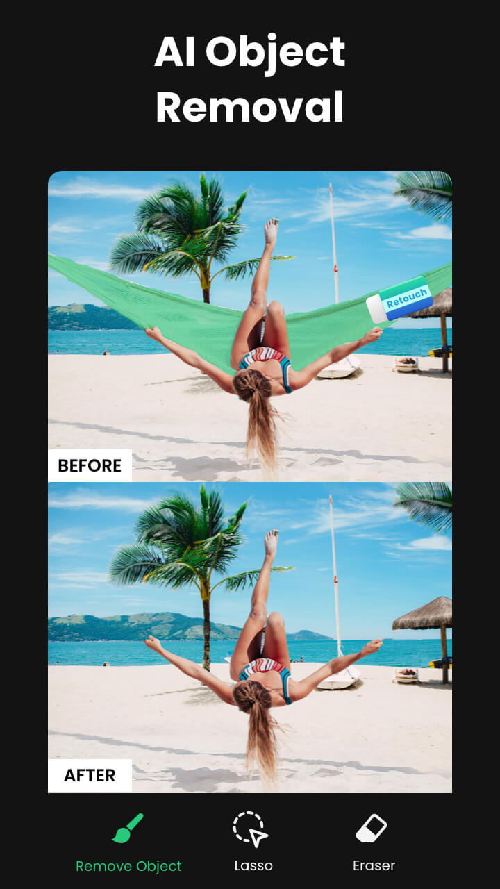 اسکرین شات 1 برنامه Retouch - Remove Objects