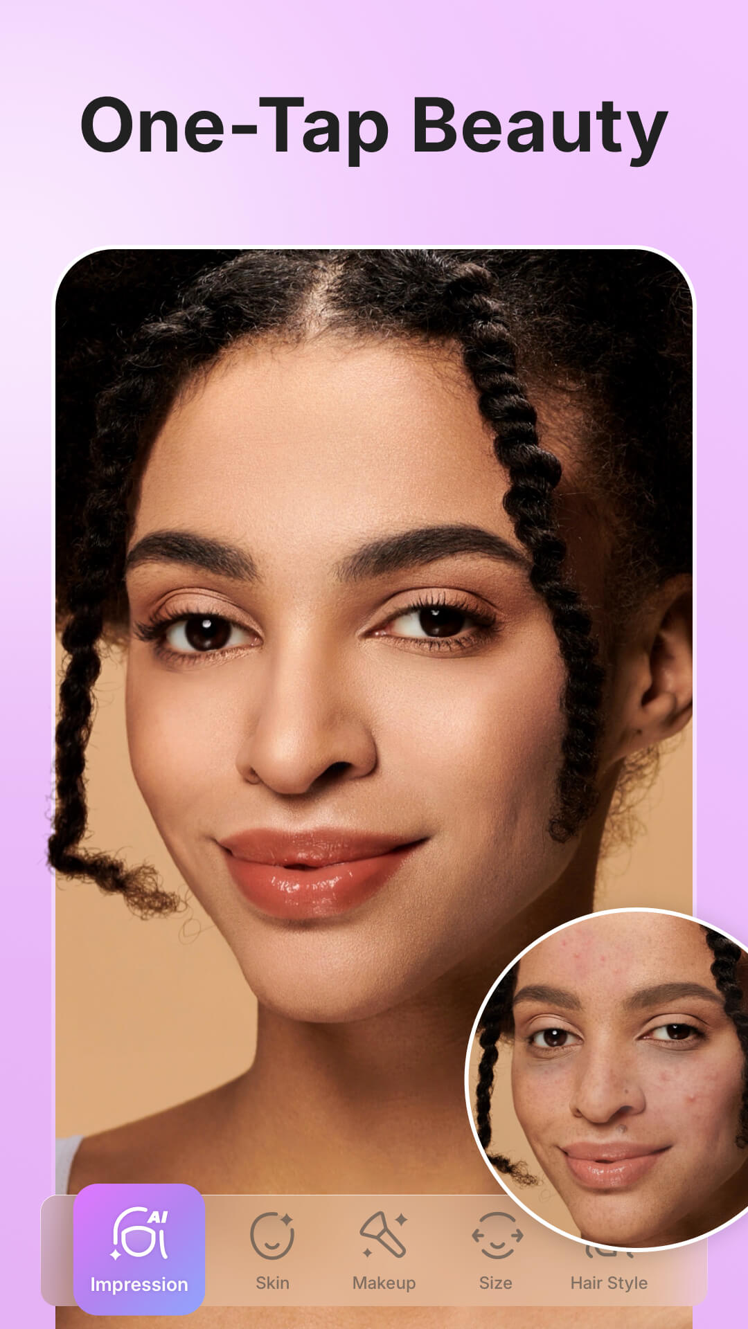 اسکرین شات 1 برنامه UFace: AI Face & Photo Editor