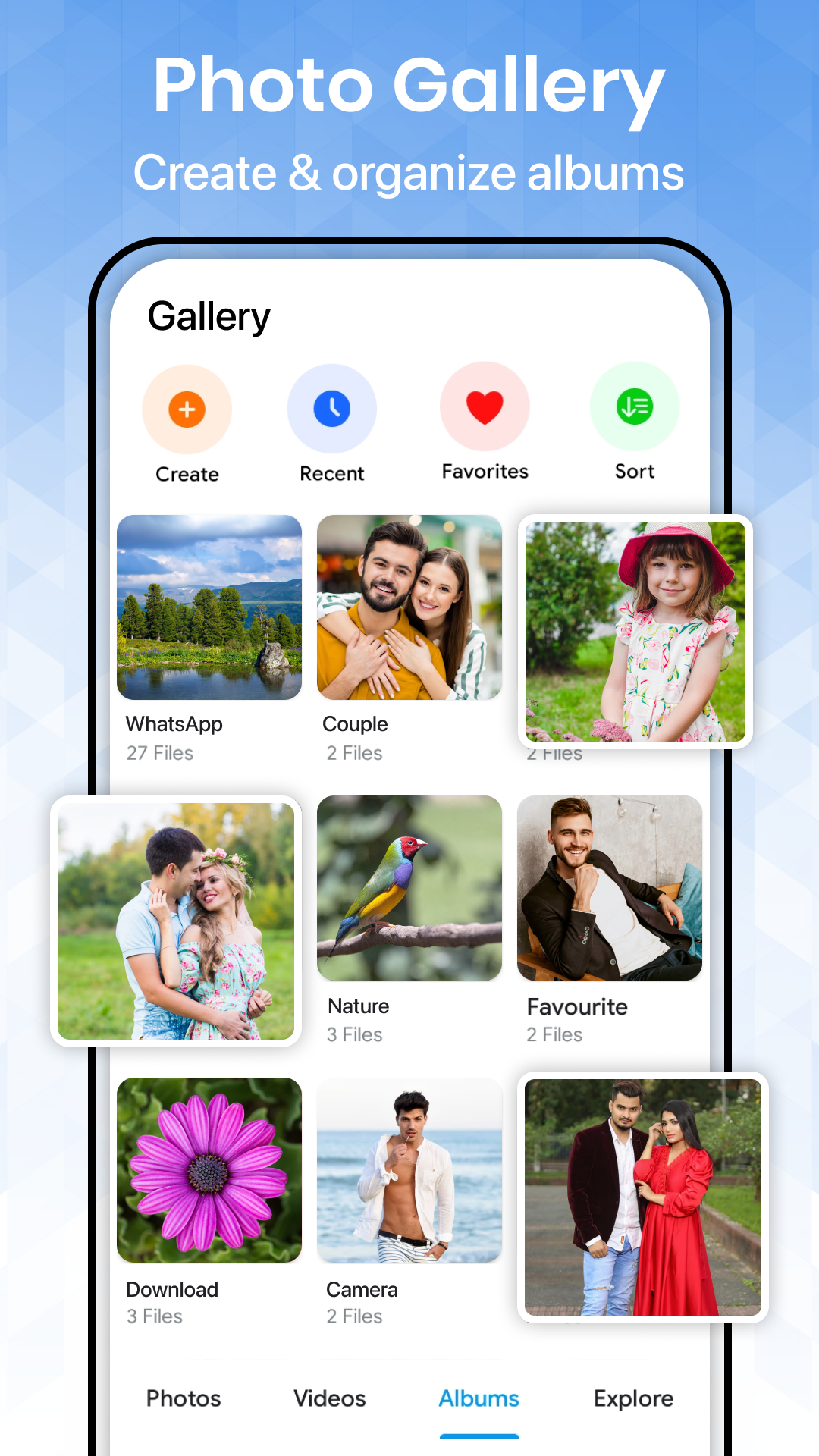 اسکرین شات 1 برنامه Gallery: Photo & Video Manager