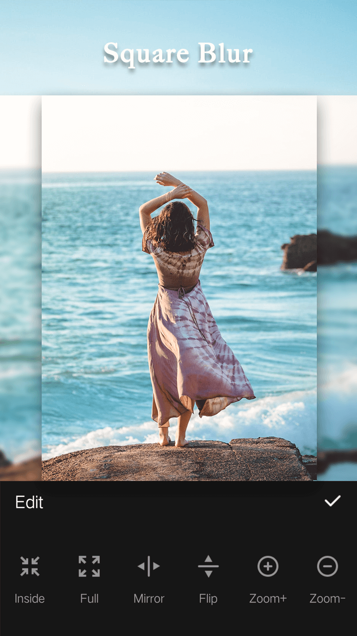 اسکرین شات 1 برنامه Square Fit-Blur Photo Editor