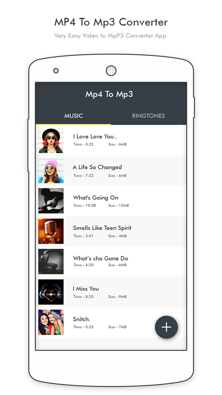 اسکرین شات 1 برنامه MP4 to MP3 Converter