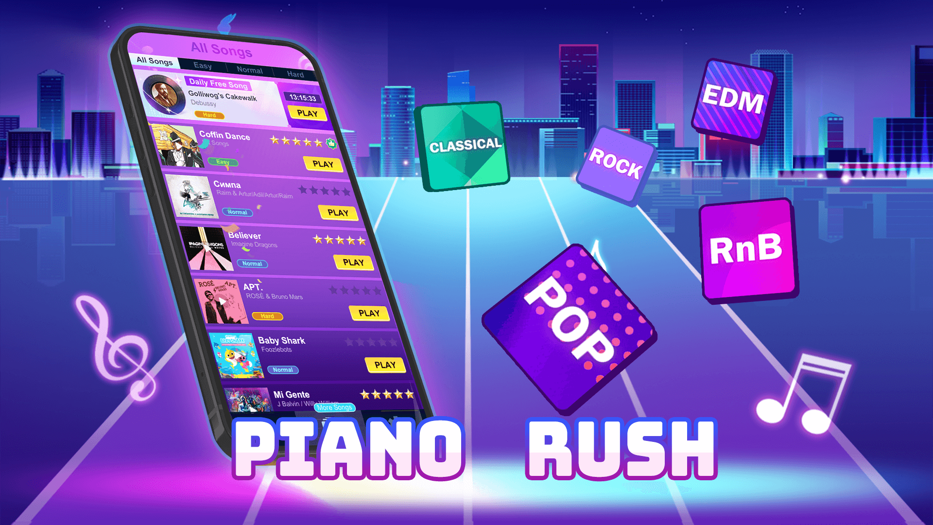 اسکرین شات 6 بازی Piano Rush: Magic Rhythm