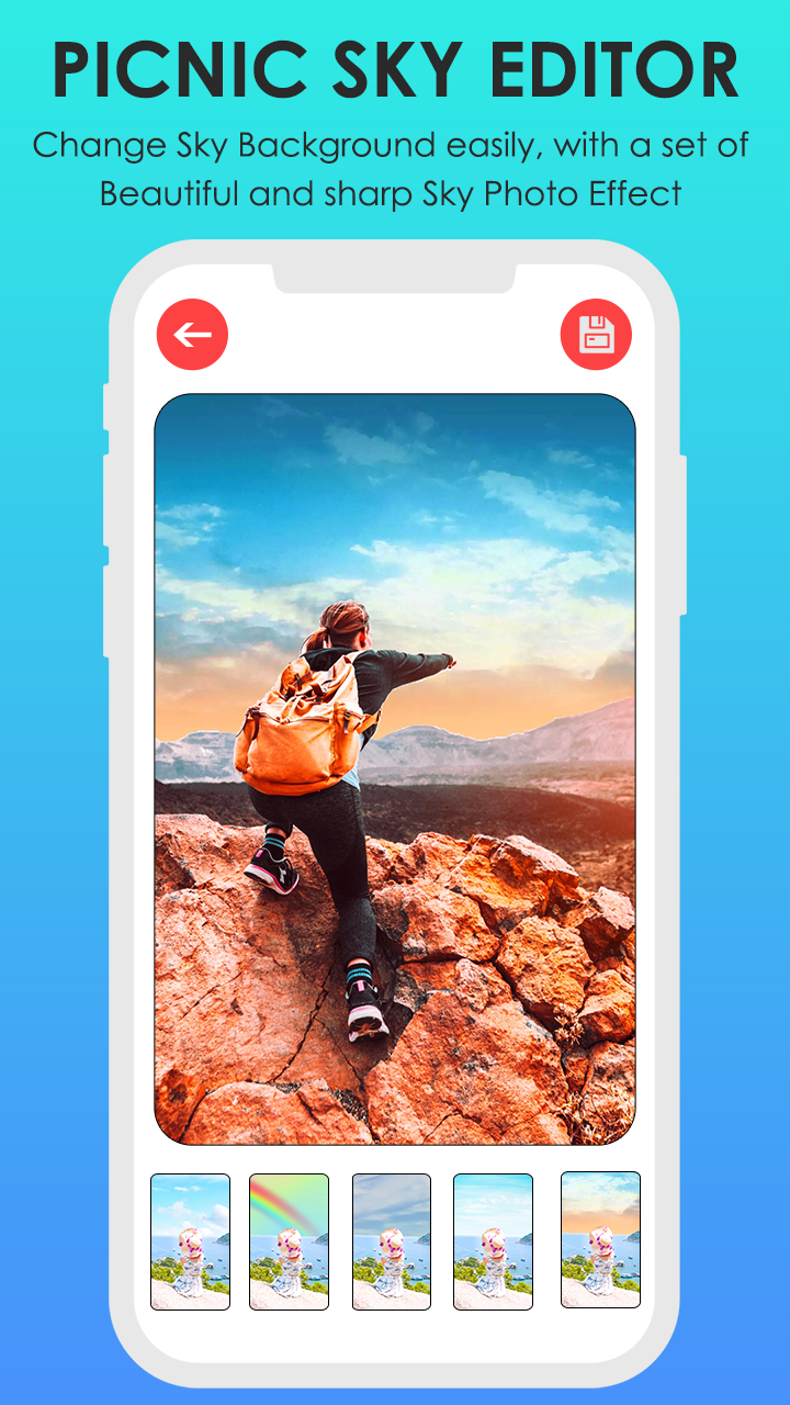 اسکرین شات 5 برنامه PicNic Sky Photo Filter Editor