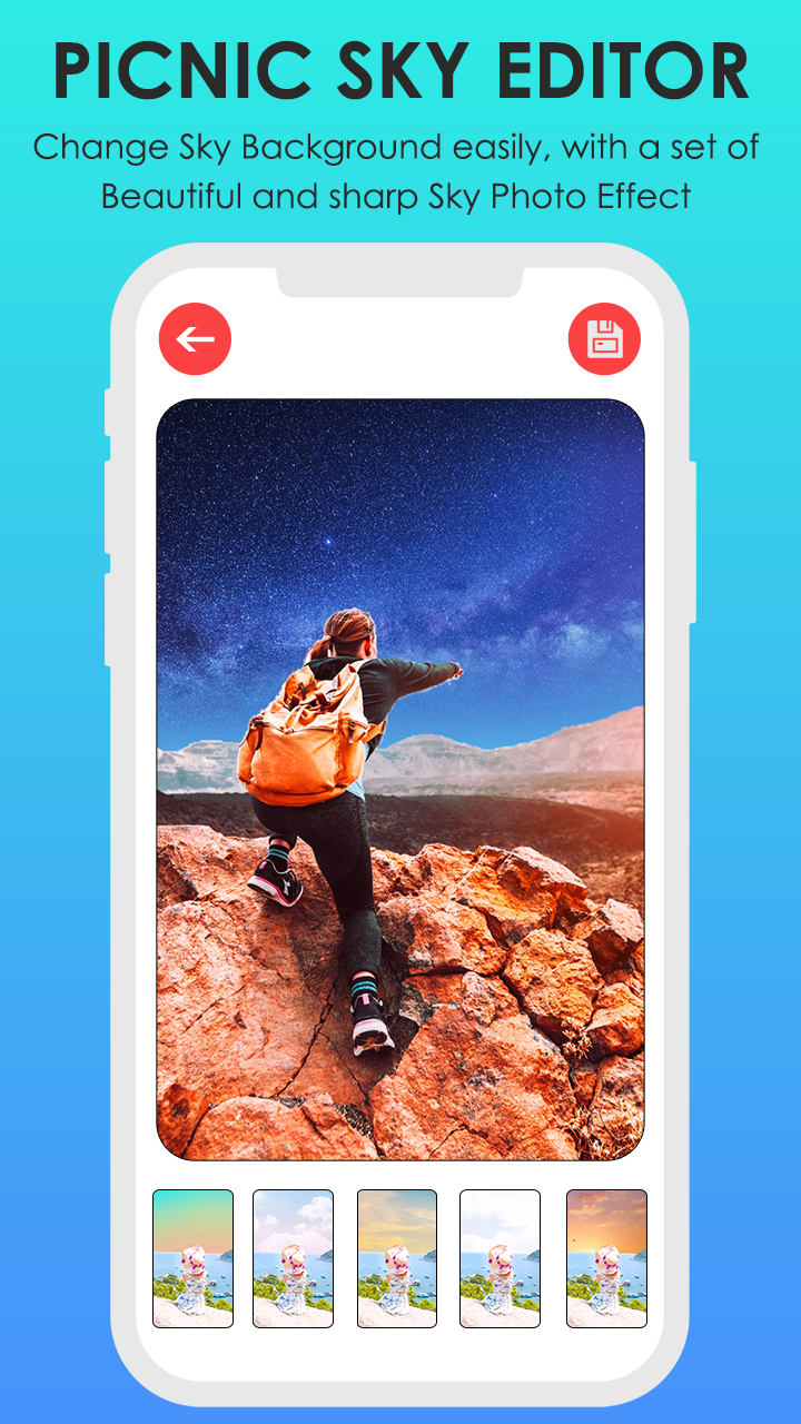 اسکرین شات 7 برنامه PicNic Sky Photo Filter Editor