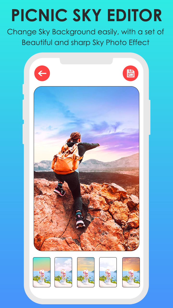 اسکرین شات 2 برنامه PicNic Sky Photo Filter Editor