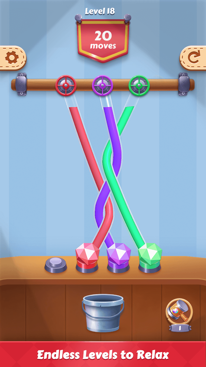 اسکرین شات 2 بازی Tangle Fun 3D- Untie all knots