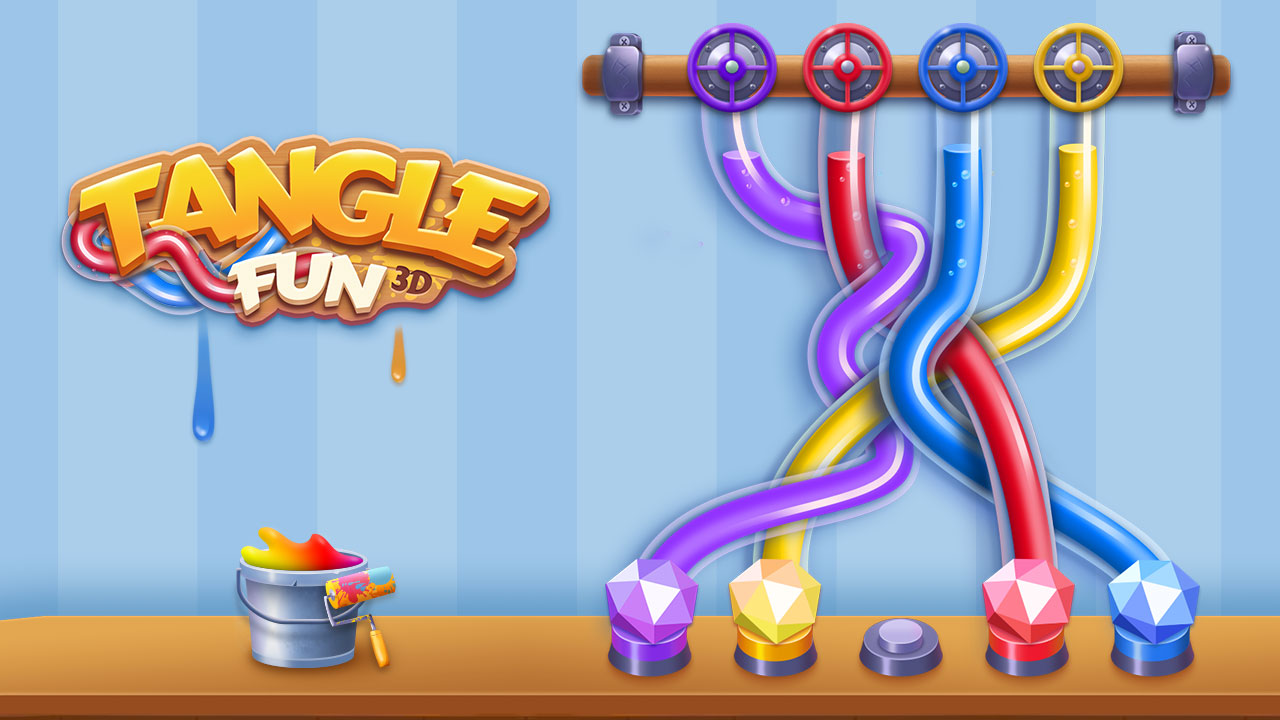 اسکرین شات 1 بازی Tangle Fun 3D- Untie all knots