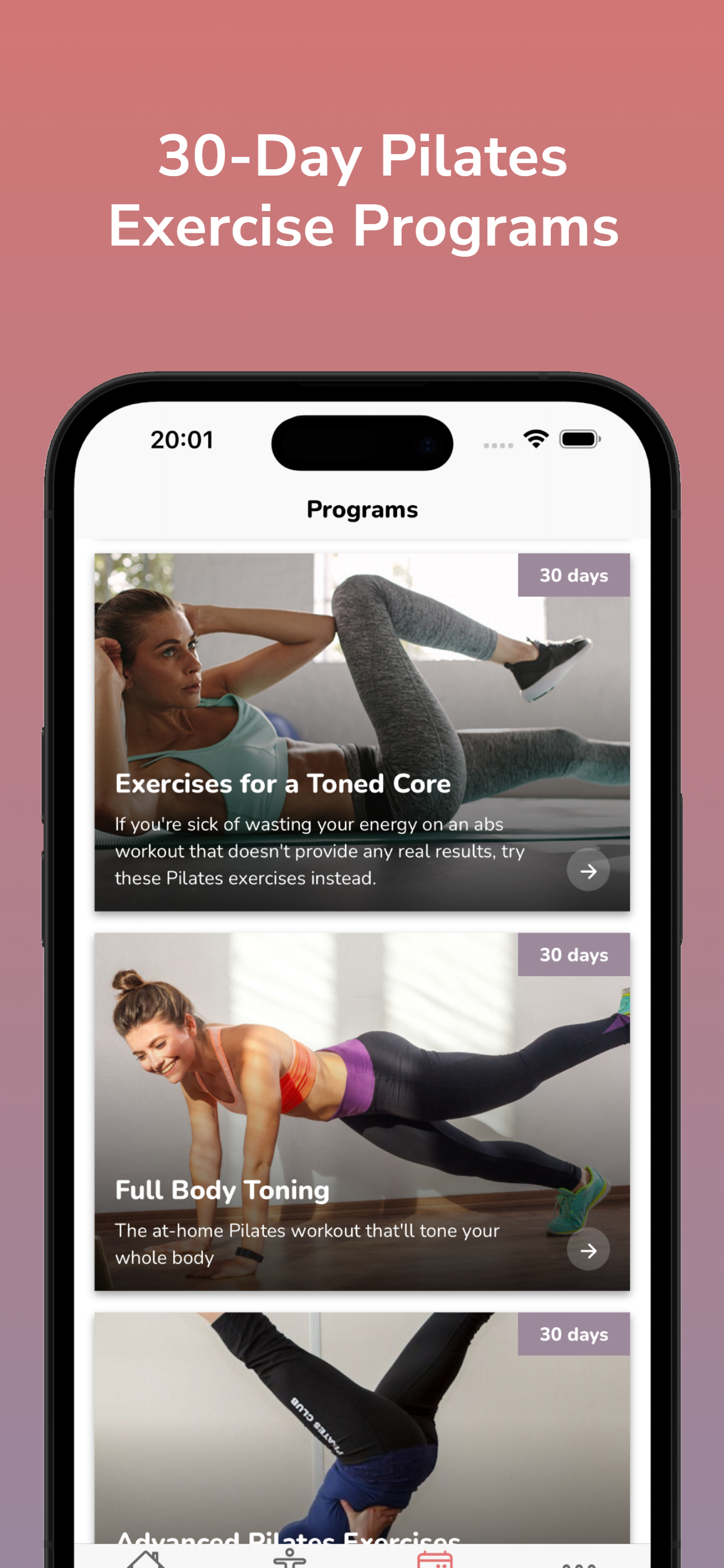 اسکرین شات 2 برنامه Pilates - Daily Workout