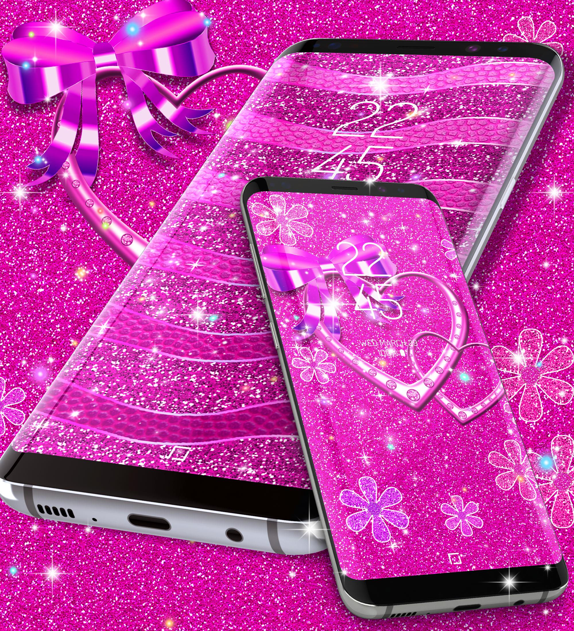 اسکرین شات 7 برنامه Pink glitter live wallpaper