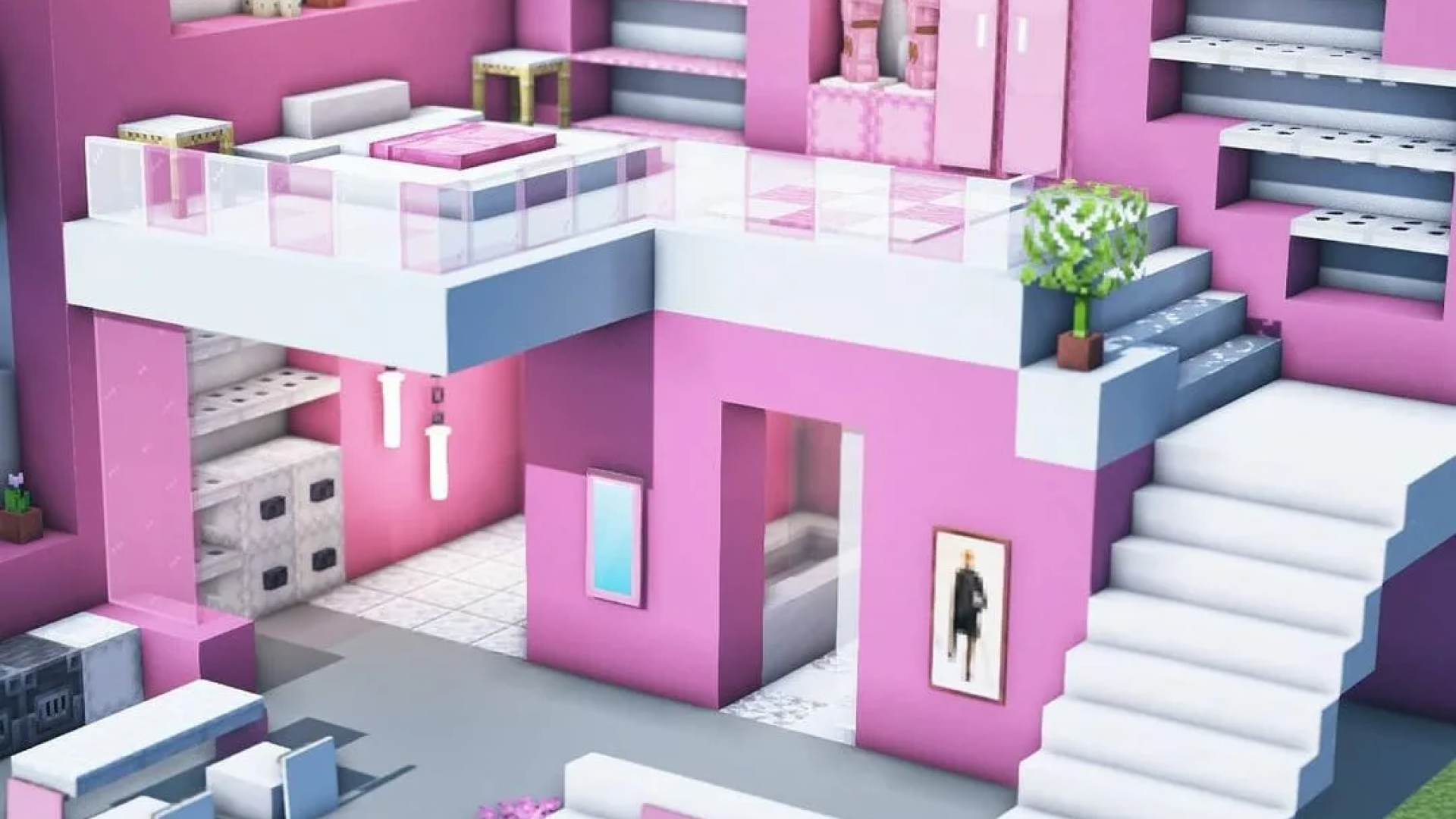 اسکرین شات 1 برنامه Pink houses for minecraft