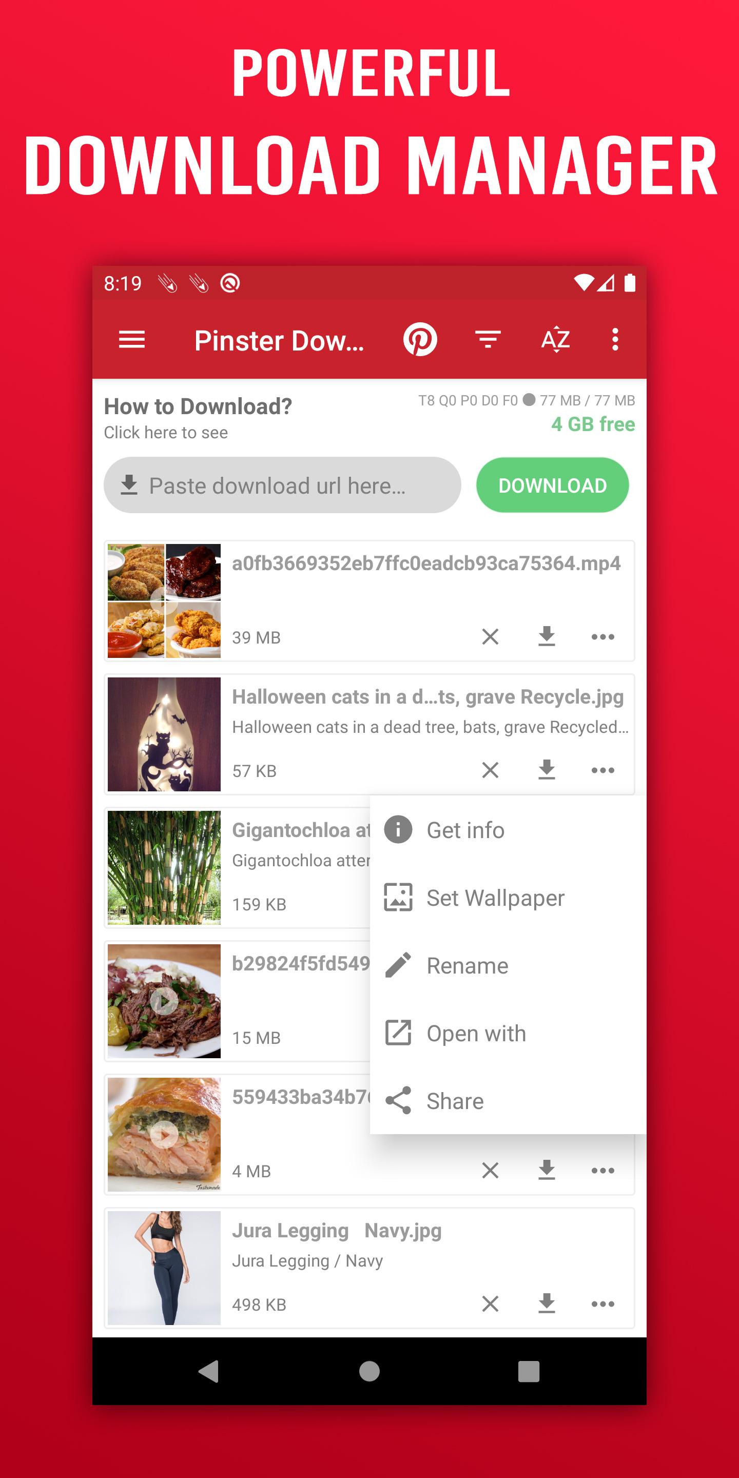 اسکرین شات 5 برنامه Video Downloader for Pinterest