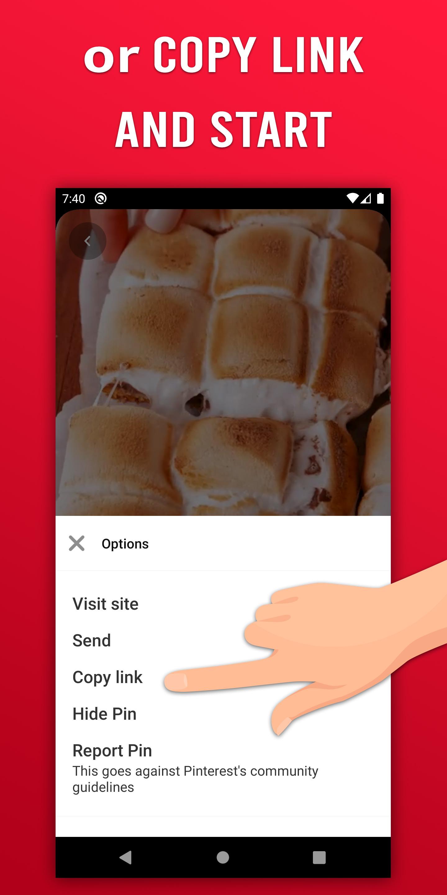 اسکرین شات 2 برنامه Video Downloader for Pinterest