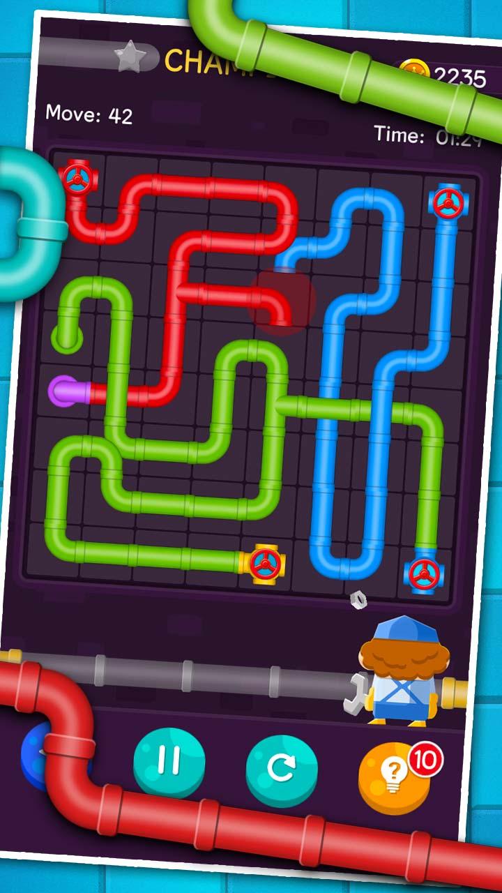 اسکرین شات 6 بازی Pipe Lines Puzzle