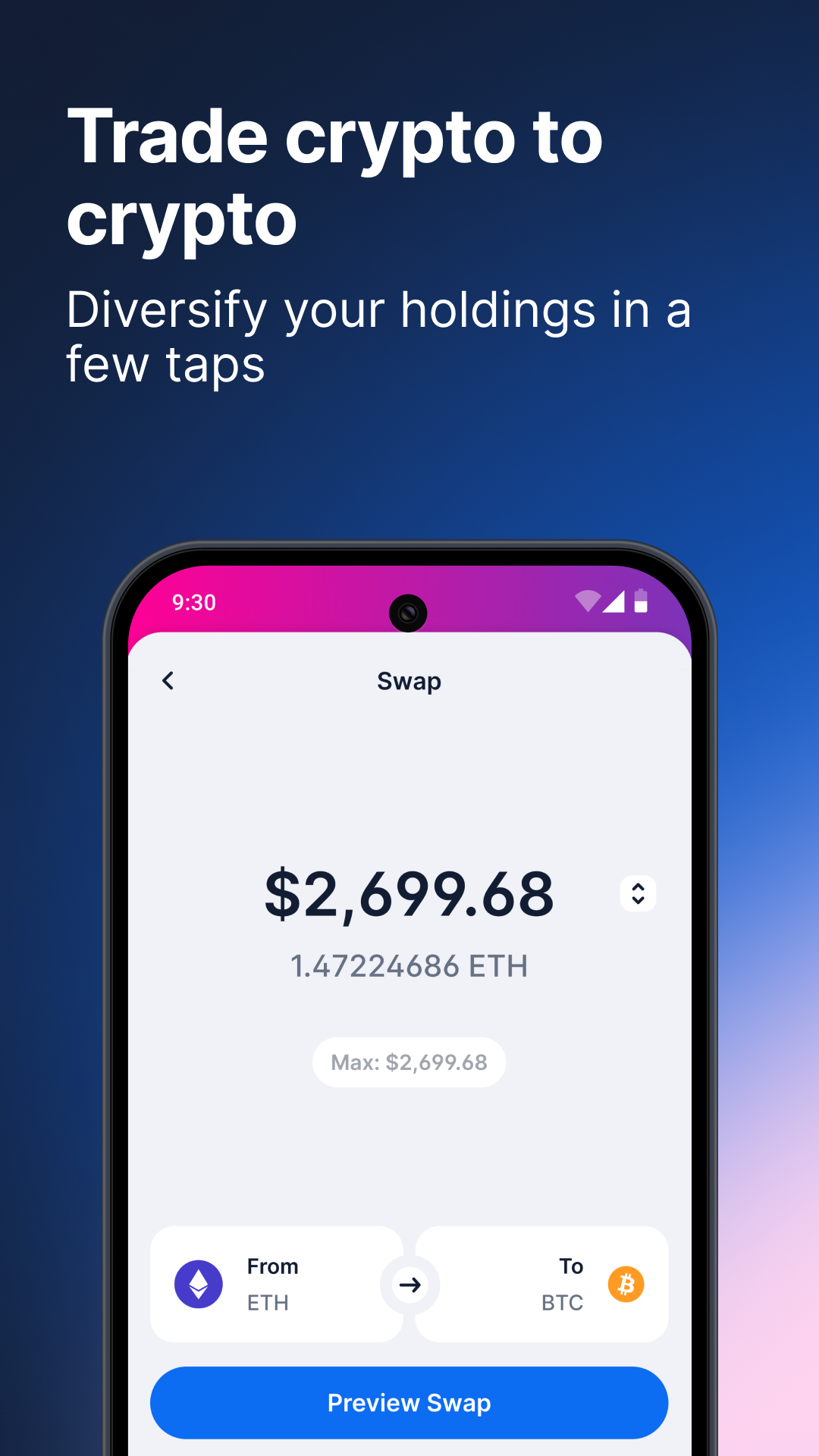 اسکرین شات 5 برنامه Blockchain.com: Buy BTC, SOL