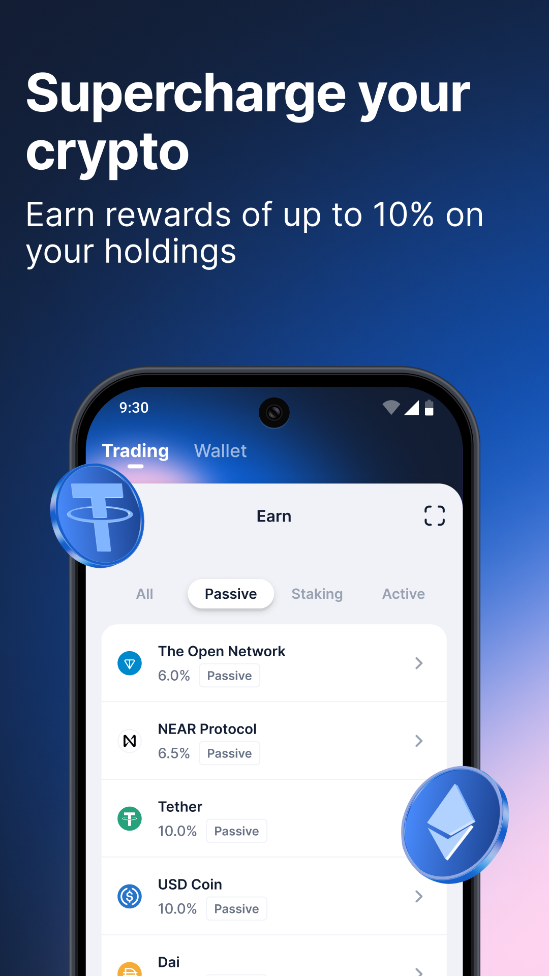 اسکرین شات 3 برنامه Blockchain.com: Buy BTC, SOL