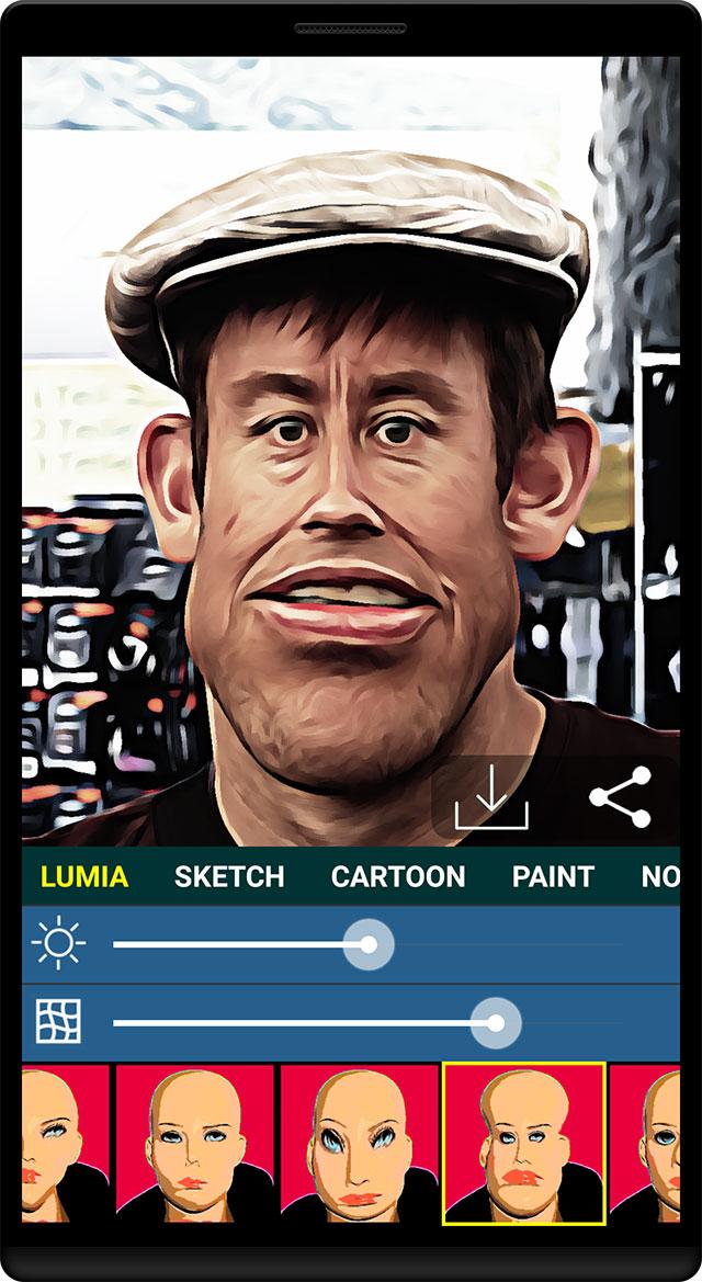 اسکرین شات 3 برنامه caricature maker - face app