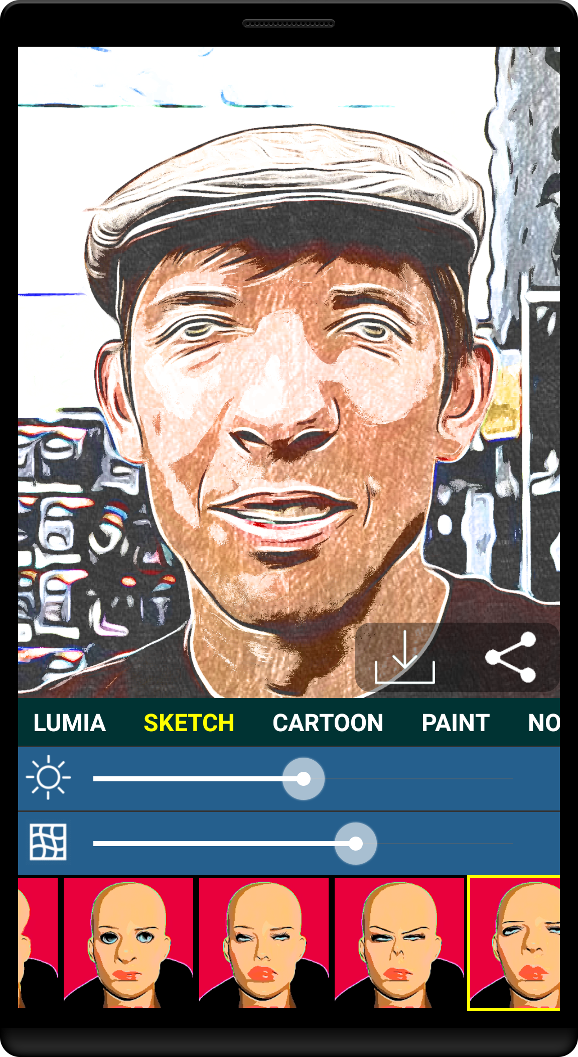 اسکرین شات 4 برنامه caricature maker - face app