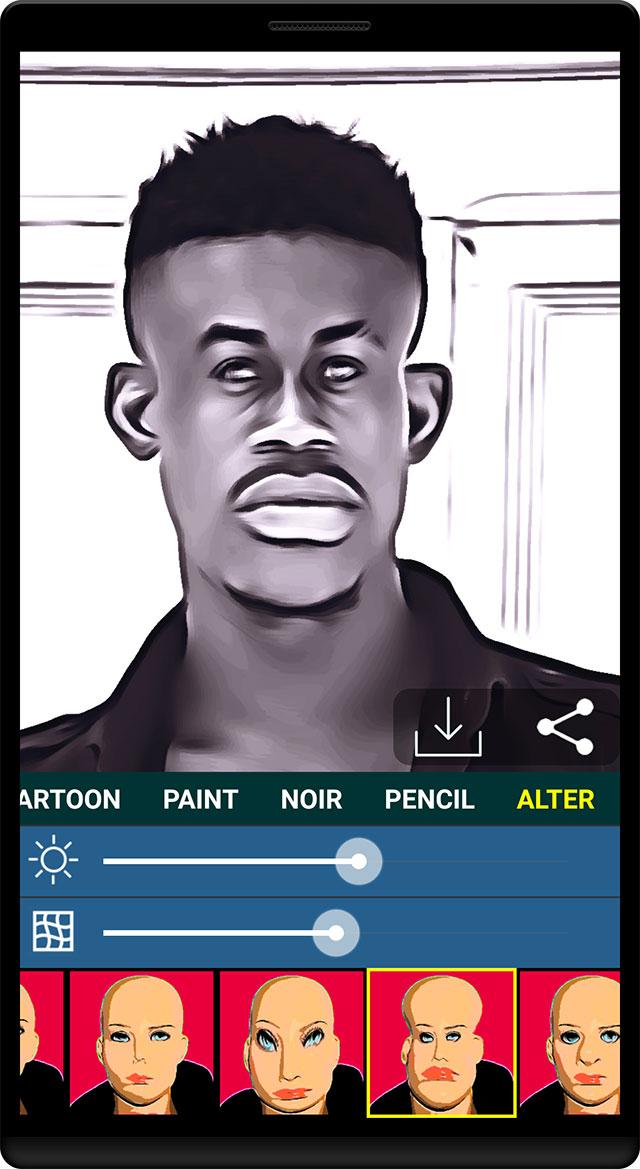 اسکرین شات 1 برنامه caricature maker - face app