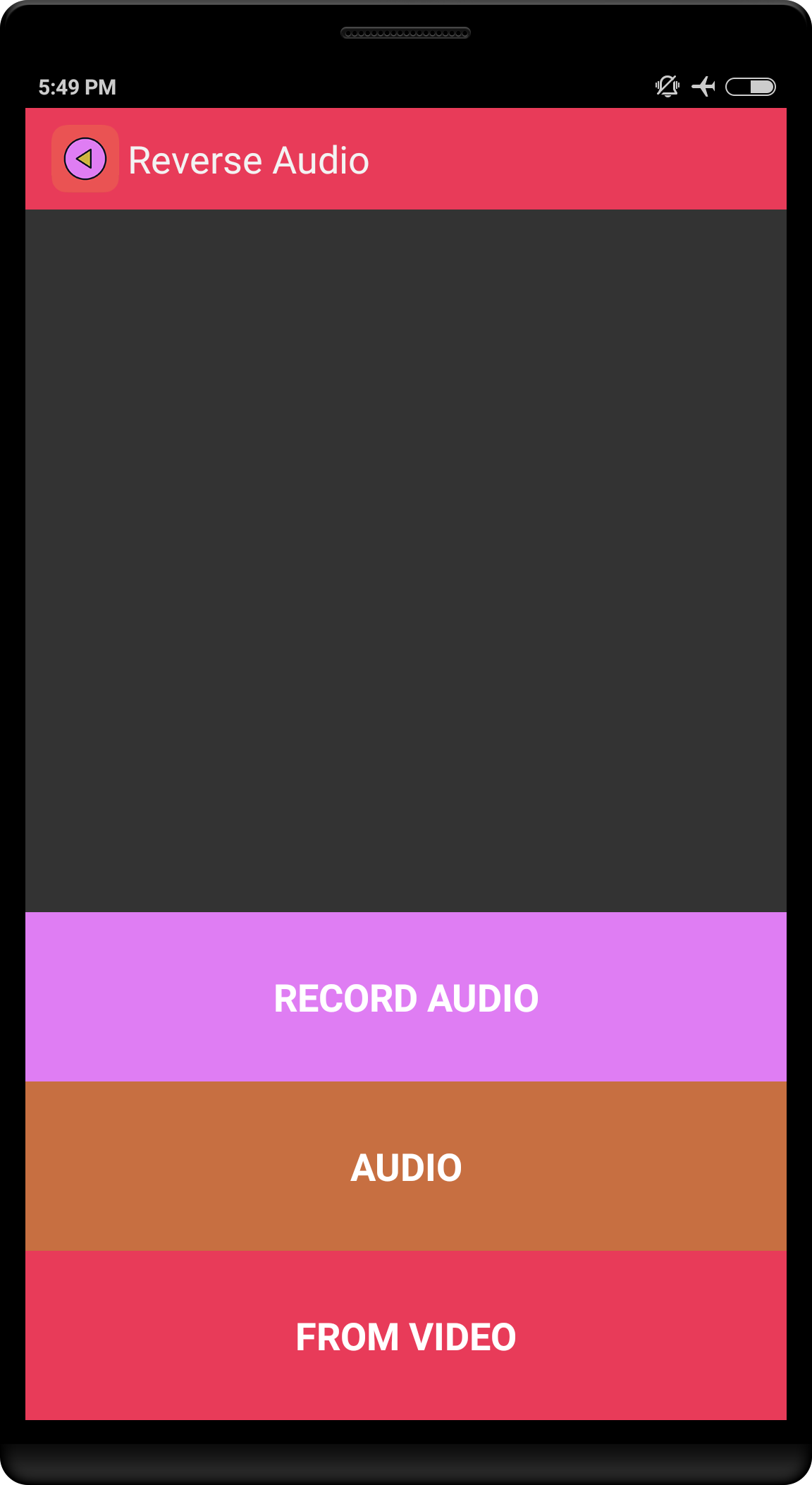 اسکرین شات 1 برنامه Reverse Audio