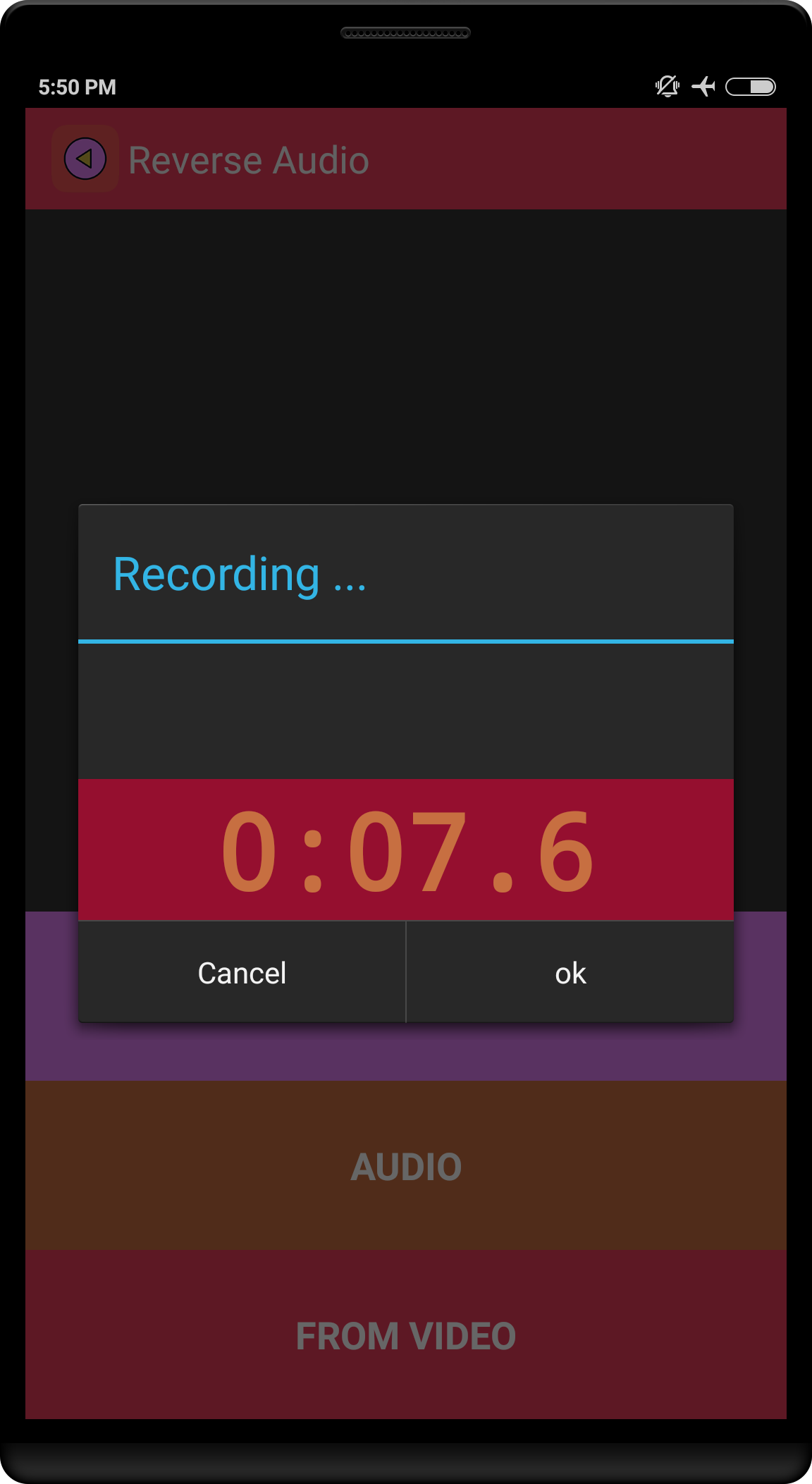 اسکرین شات 2 برنامه Reverse Audio