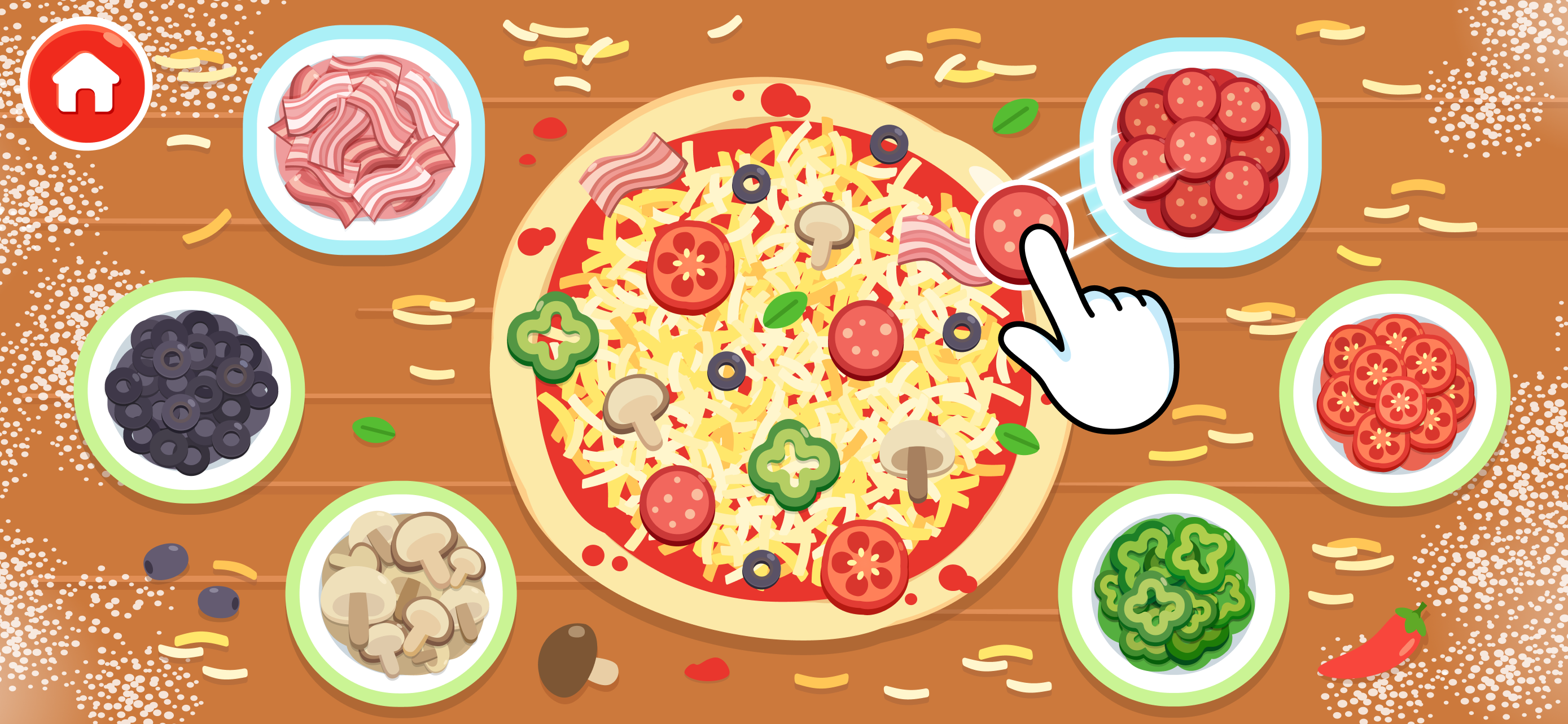 اسکرین شات 4 بازی Pizza Cooking Games for Kids
