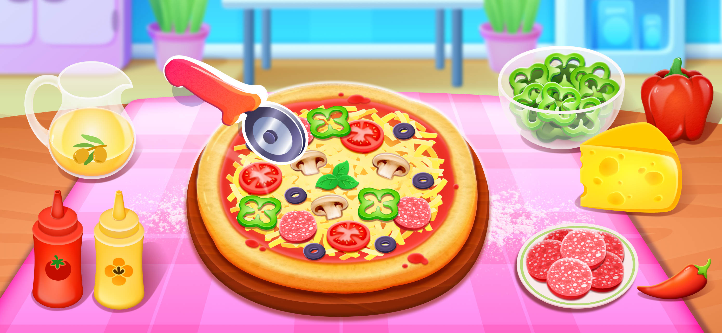 اسکرین شات 1 بازی Pizza Cooking Games for Kids