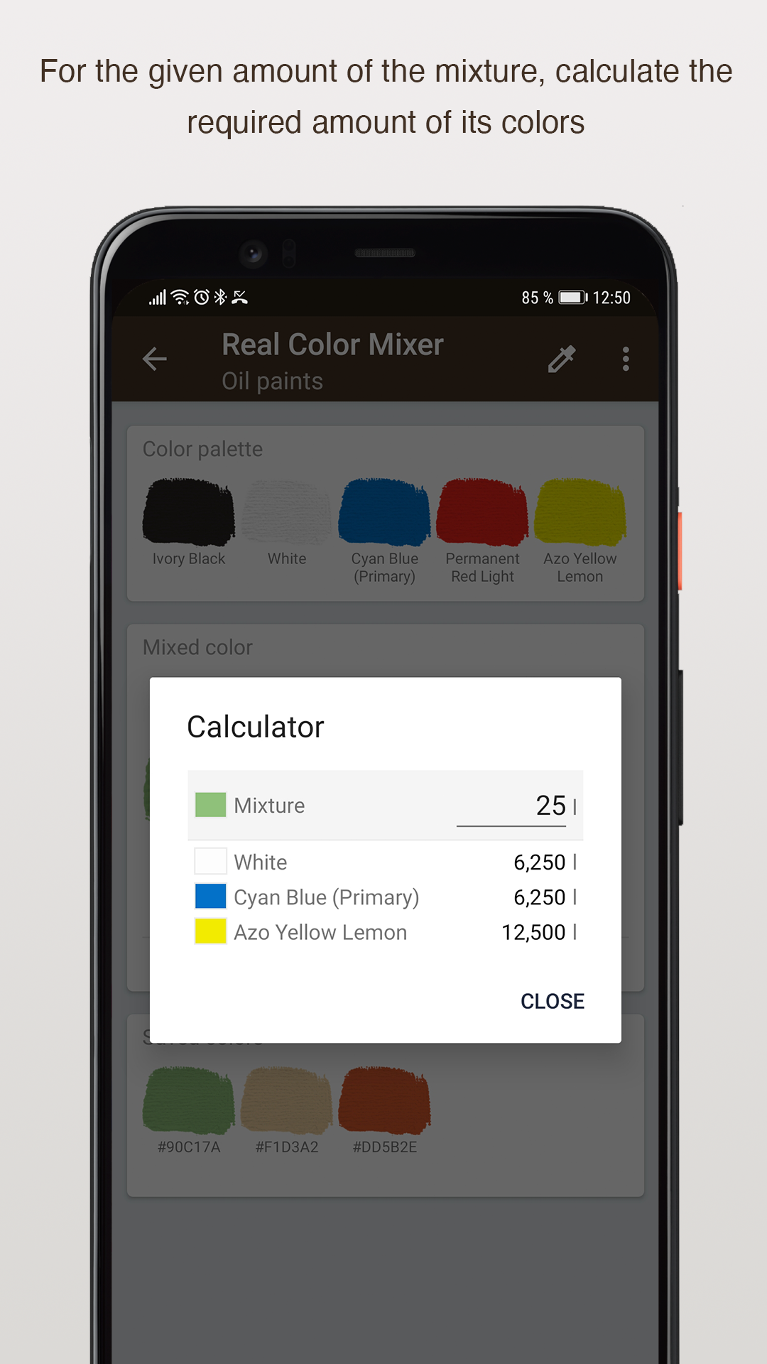 اسکرین شات 6 برنامه Real Color Mixer